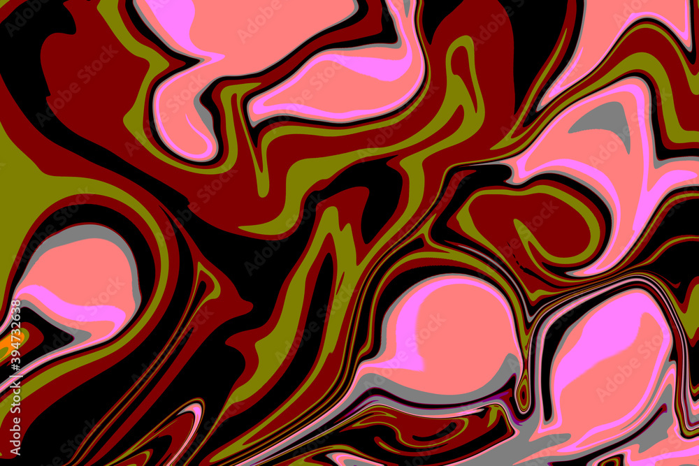 Poster abstract dynamic colorful liquid background with waves