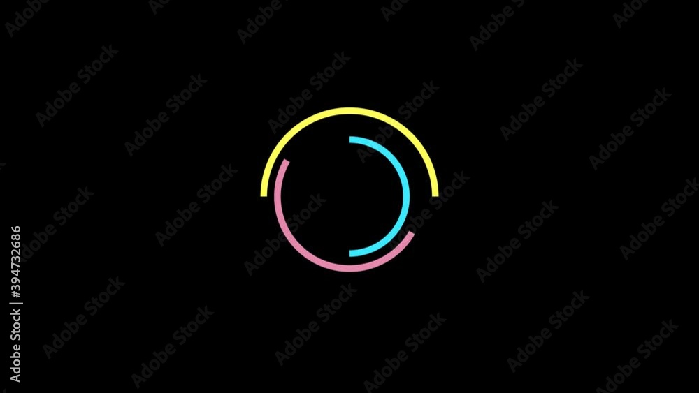 Poster loading animation. loading circle icon on black background 4k video