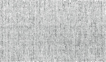 Vector fabric texture. Distressed texture of weaving fabric. Grunge background. Abstract halftone vector illustration. Overlay to create interesting effect and depth. Black isolated on white. EPS10.