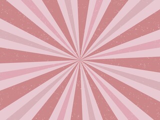 Vintage retro pink rose sunburst background