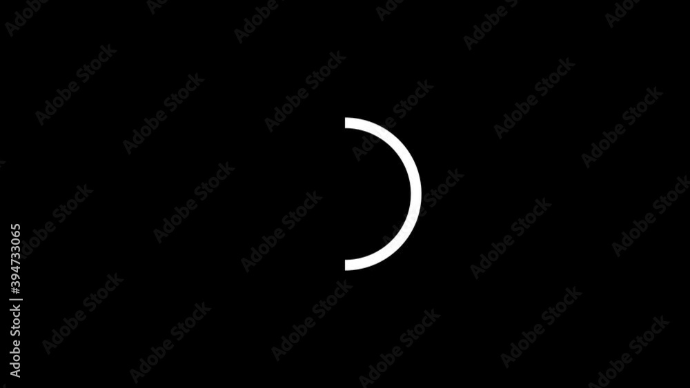 Poster loading animation. loading circle icon on black background 4k video