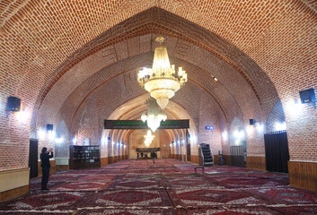 Famous ‘Jame Mosque’ inside (The Great Mosque or Jameh Mosque) in Tabriz, Iran. 