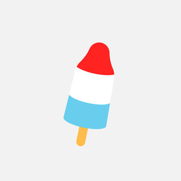 Rocket popsicle icon. Clipart image isolated on white background.