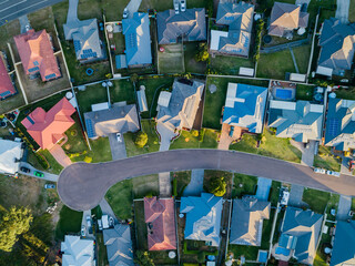 Quiet dead end street in town