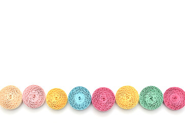 Paper quilling round on decoration