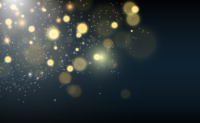 Beautiful sparks shine with special light. Vector sparkles. Christmas abstract pattern.