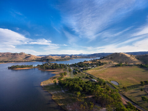 Aerial Shot over Eildon Lake at Bonnie Doon