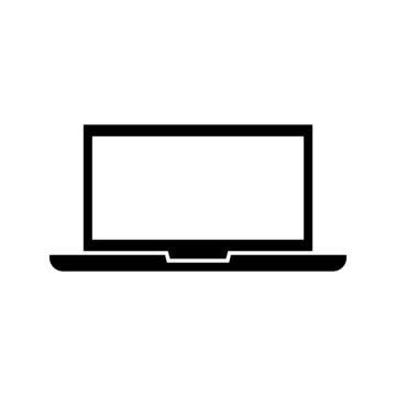 Laptop Vector Icon On White Backround