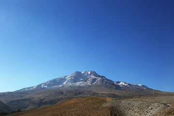 Mount Savalan (Sabalan) in Iran. Savalan is the third highest mountain in Iran. It’s 4811 meters altitude.