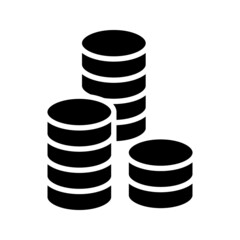 Coins stack vector illustration. Money stacked coins icon in flat style. eps 10