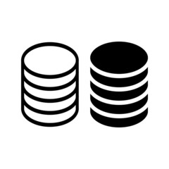 Coins stack vector illustration. Money stacked coins icon in flat style. eps 10