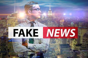 Fake news concept in information manipulation concept