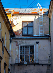 Fototapeta na wymiar Lviv. Architecture in the old town.