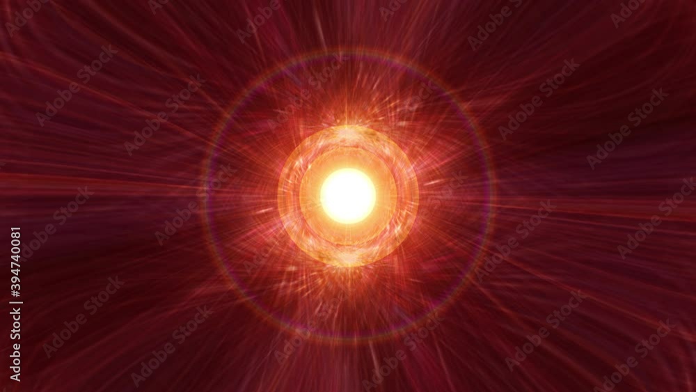 Poster 4k 3d seamless loop abstract seamless with abstract glow flare energy light shaking and rotating and
