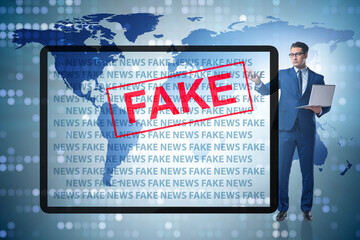 Fake news concept in information manipulation concept
