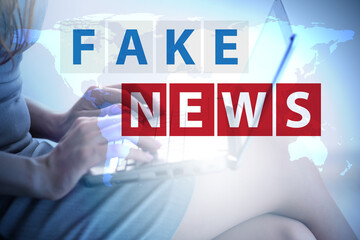 Fake news concept in information manipulation concept