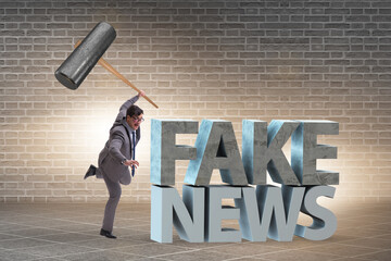 Fake news concept in information manipulation concept