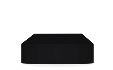 Black blank podium. vector illustration