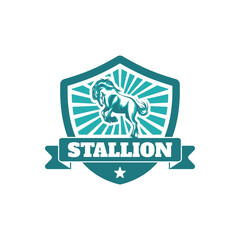 Obraz premium Stallion horse logo template design
