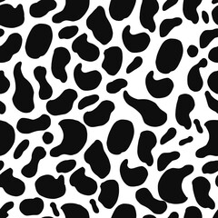 seamless pattern abstract spot of dots, vector illustration. black elements are collected in an abstract flower. For patterns, tableware design, Wallpaper, packaging.
