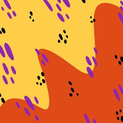 Cute hand drawn color abstract background. Unique texture template design for invitations, cards, websites, wrapping paper, textile