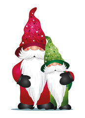 kleine niedliche Wichtel Freunde für Weihnachten