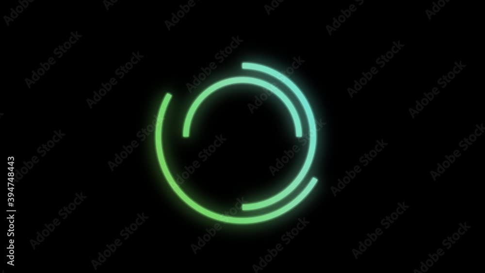 Poster loading animation. loading circle icon on black background 4k video