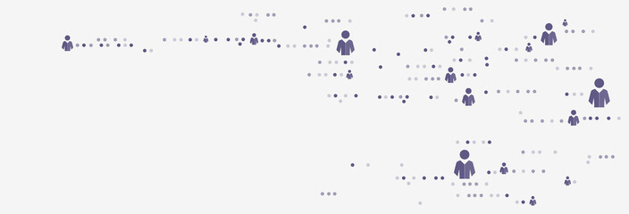 Abstract human connections headline background