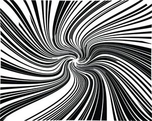  Abstract pattern. Texture with wavy, billowy lines. Optical art background. Wave design black and white. Digital image with a psychedelic stripes. Vector illustration