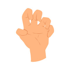 Hands gesture. Communication language or Signlanguage. Gestures witch showing emotion or sign on white background. Flat design modern vector concept