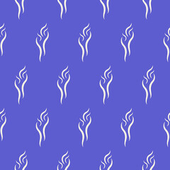 Steam icon seamless pattern. Repeat smelling or vapor signs. Flat design. Vector Illustration