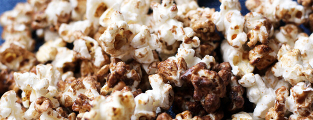 Popcorn background so close, macro