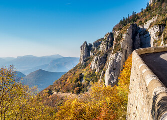 French countryside. Col de Rousset. View of the heights of the Vercors, France