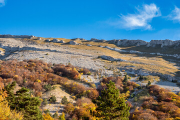 French countryside. Col de Rousset. View of the heights of the Vercors, France