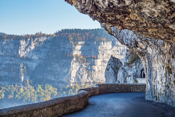 Landscape of Vercors in France - view of Combe Laval, Col del la Machine