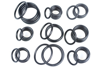round rubber gaskets of different sizes