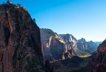 View to the Zion Valley from the Angels Landing