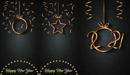 Obraz na płótnie Canvas 2021 Happy New Year background for your seasonal invitations, festive posters, greetings cards.