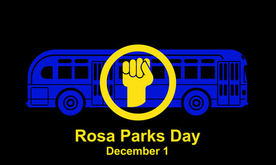 Rosa Parks Day vector illustration. Montgomery bus boycott concept.