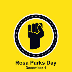 Rosa Parks Day vector illustration. Montgomery bus boycott concept.