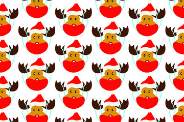 Rein deer wearing face mask.