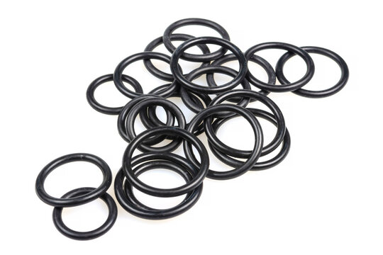 O-rings and gaskets in black with free space for the inscription