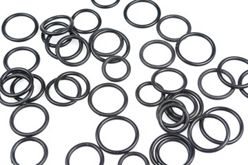 rubber gaskets in the form of a ring on a white background
