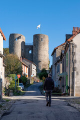 Fototapeta na wymiar Architecture of a tourist village in Creuse in France