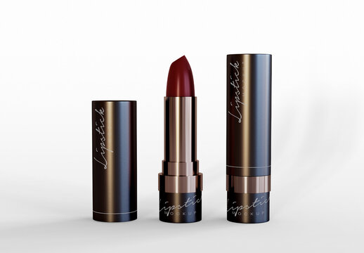  Front View of Cosmetic Lipstick Packaging