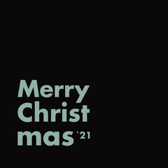 Merry Christmas minimalistic greeting card.