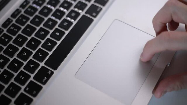 Clicking on touchpad on laptop