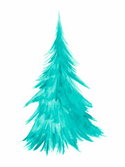 Christmas tree as symbol Happy New Year, Merry Christmas holiday celebration.