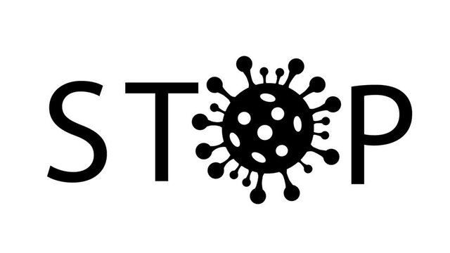 Coronavirus 2019-nCoV. Stop coronovirus banner motion vector animated