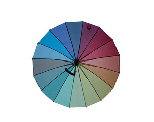 Fototapeta premium Bottom view of umbrella on isolated white background